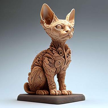 3D model Devon Rex cat (STL)